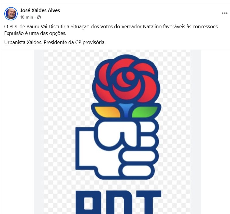 PDT de Bauru avalia possível expulsão de vereador após votos pró-concessão do&nbsp;Lixo